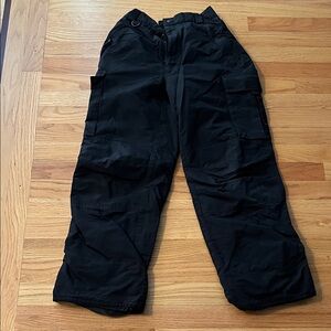 Kids Snow Black Cargo Pants